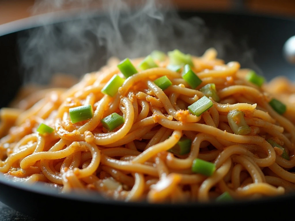 Reheated copycat chow mein with vegetables