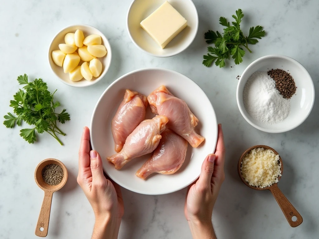 Ingredients for garlic Parmesan chicken wings