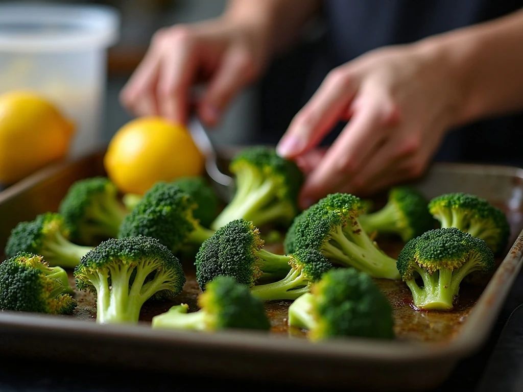 Reheating leftover Parmesan roasted broccoli in the oven