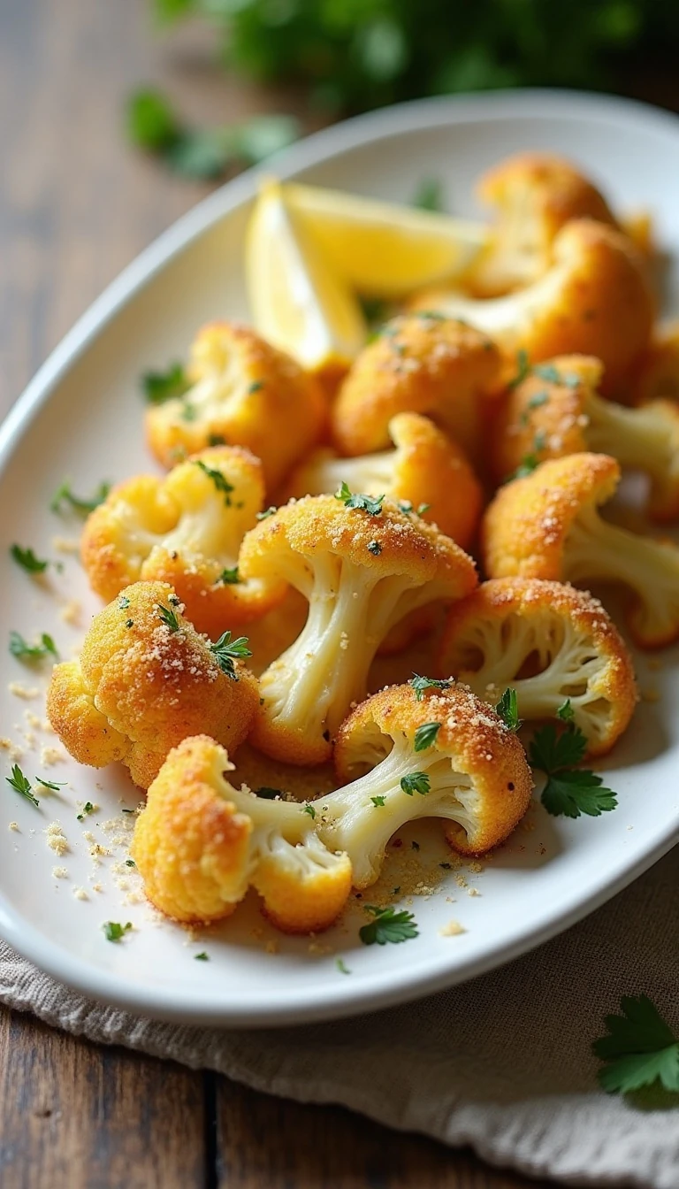 Crispy Parmesan Roasted Cauliflower Recipe