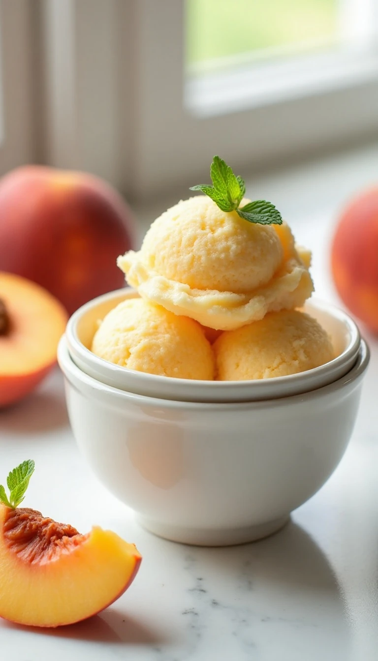 Easy Homemade Peach Sorbet Recipe Without an Ice Cream Maker