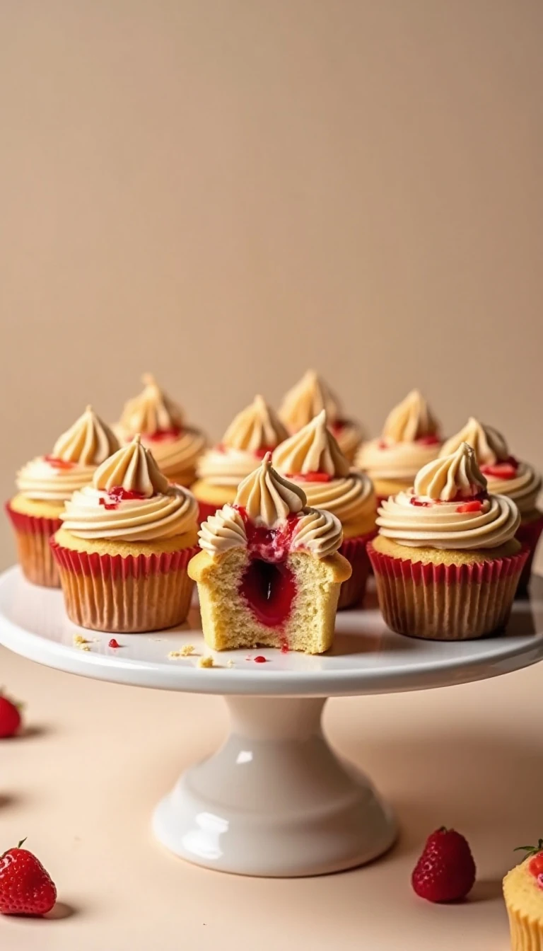 Easy Peanut Butter and Jelly Cupcakes Recipe