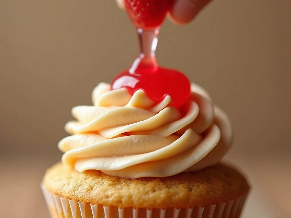 Jelly drizzle decorating peanut butter frosting