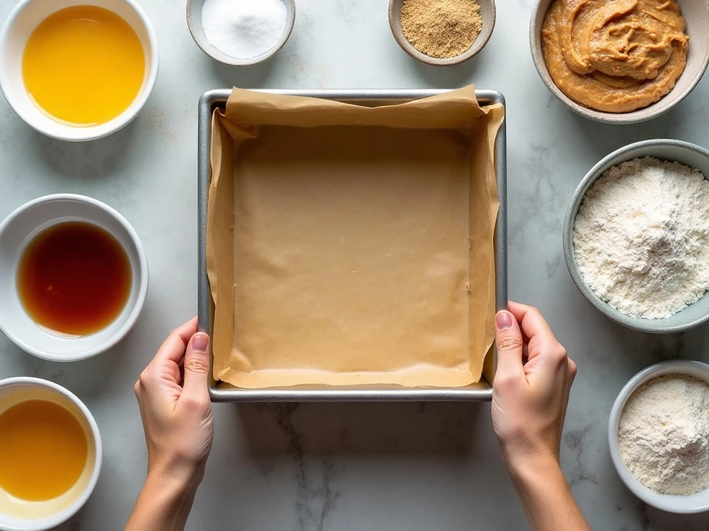 Ingredients for easy peanut butter blondies