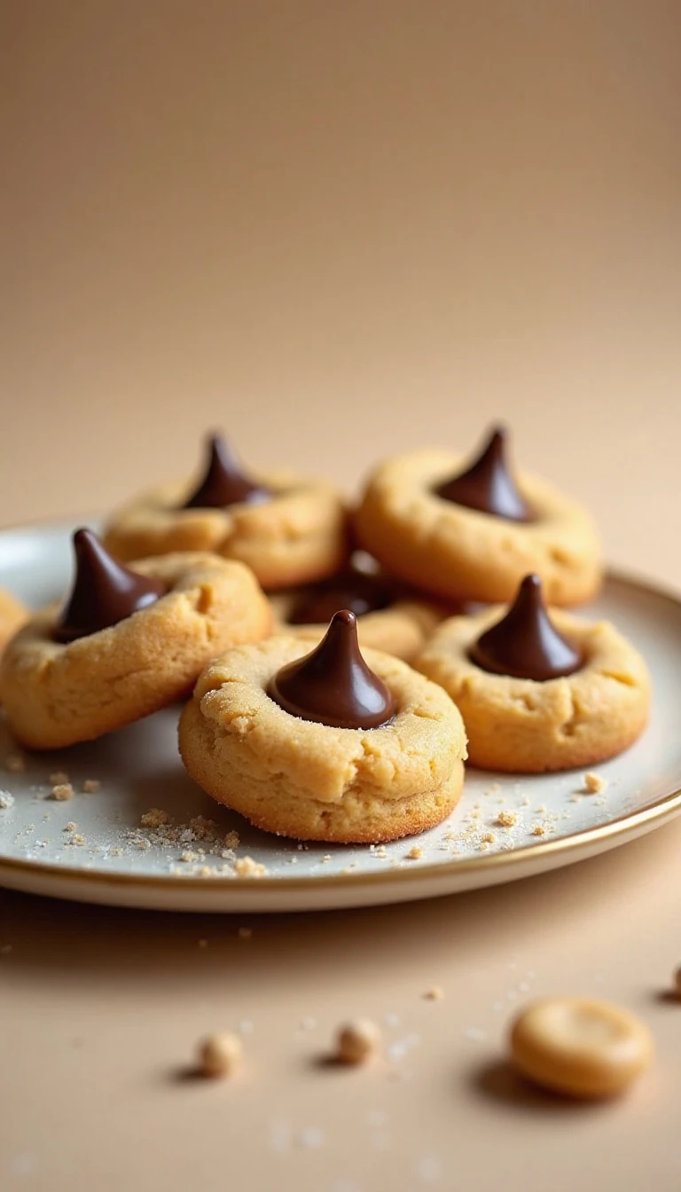 Classic Peanut Butter Blossoms Recipe with Chocolate Kisses