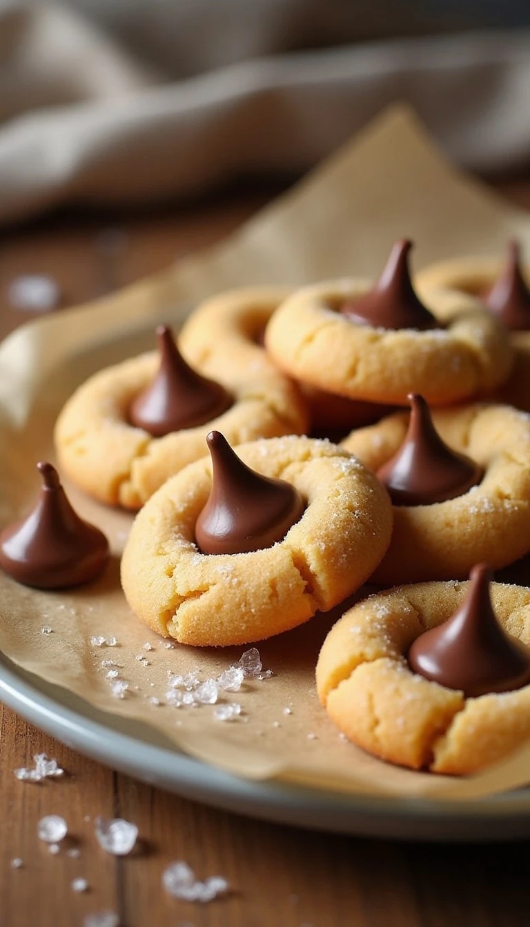 Classic Peanut Butter Blossoms Recipe with Chocolate Kisses