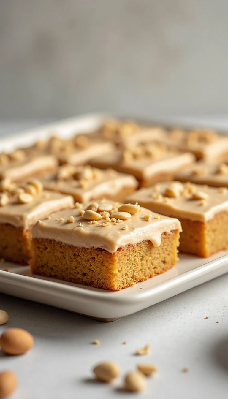 Easy Peanut Butter Cake with Peanut Butter Frosting Recipe