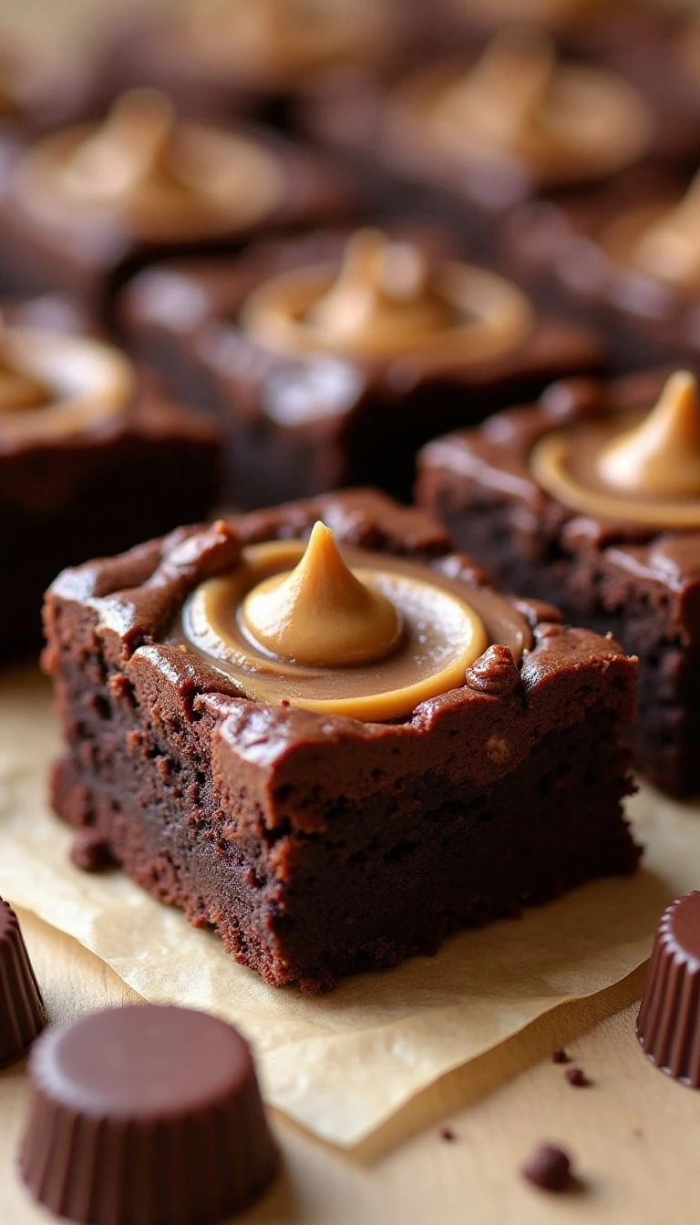 Fudgy Peanut Butter Cup Brownies Recipe