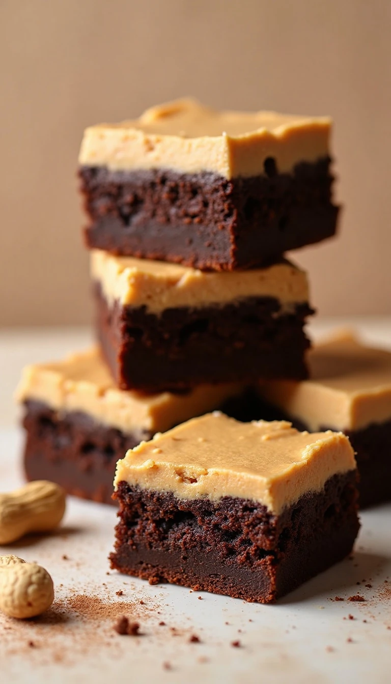 Fudgy Peanut Butter Frosted Brownies Recipe