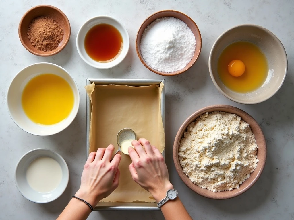 Ingredients for fudgy peanut butter frosted brownies