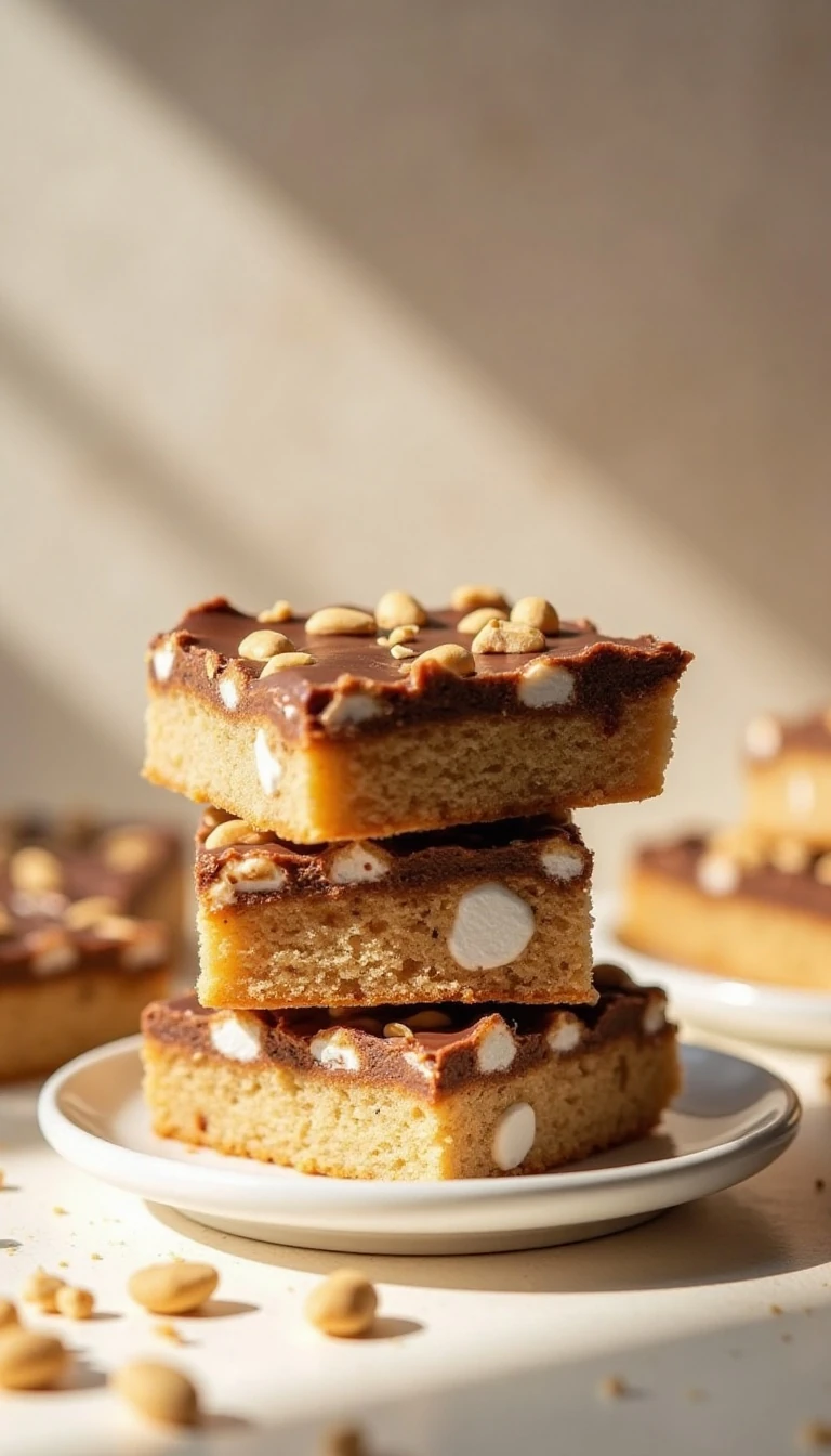 Easy Peanut Butter Rocky Road Bars Recipe