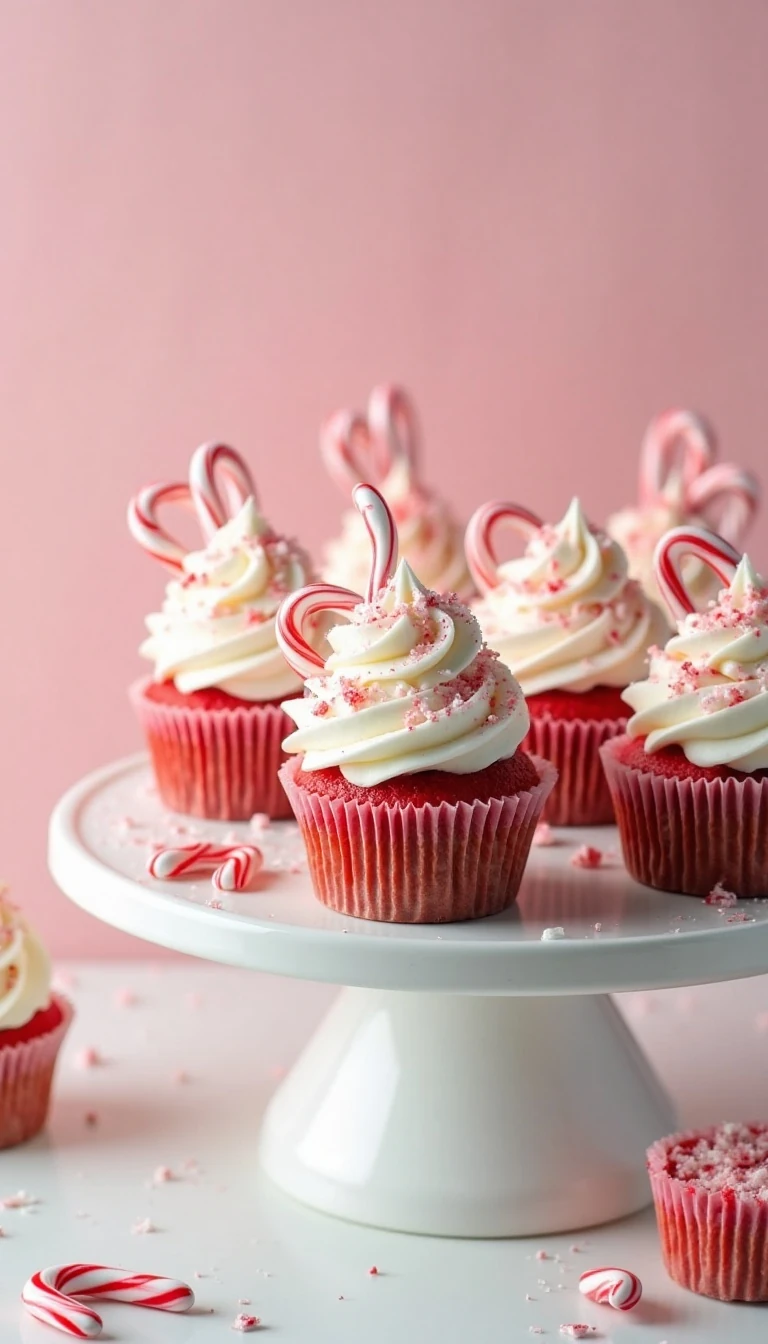 Peppermint Butter Candy Cane Cupcakes Recipe