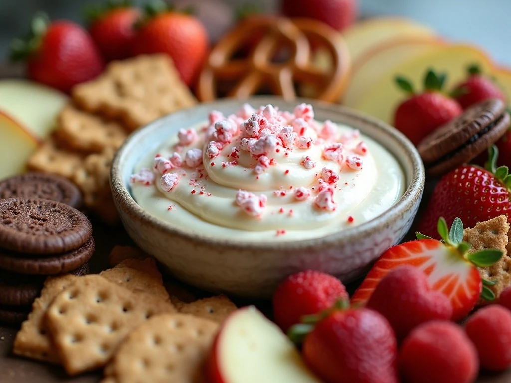 Dippers served with peppermint cheesecake dip