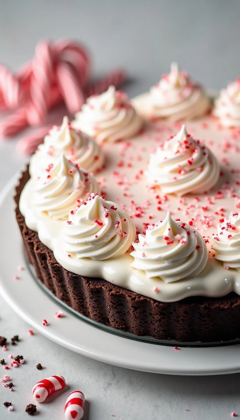 Easy No-Bake Peppermint Pudding Pie Recipe
