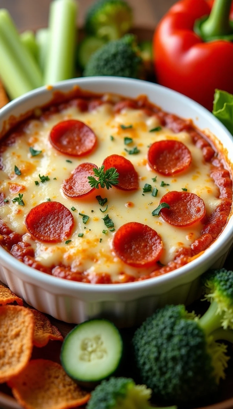 Cheesy Low Carb Pepperoni Pizza Dip Recipe