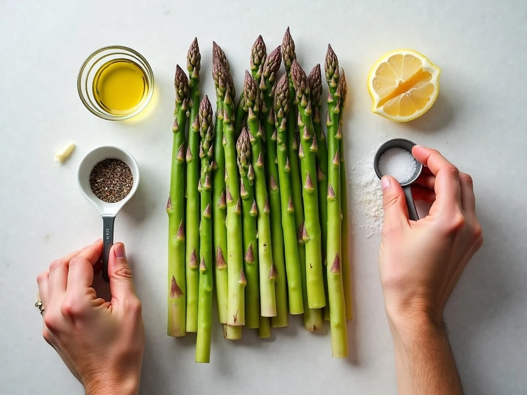 Ingredients for easy roasted asparagus