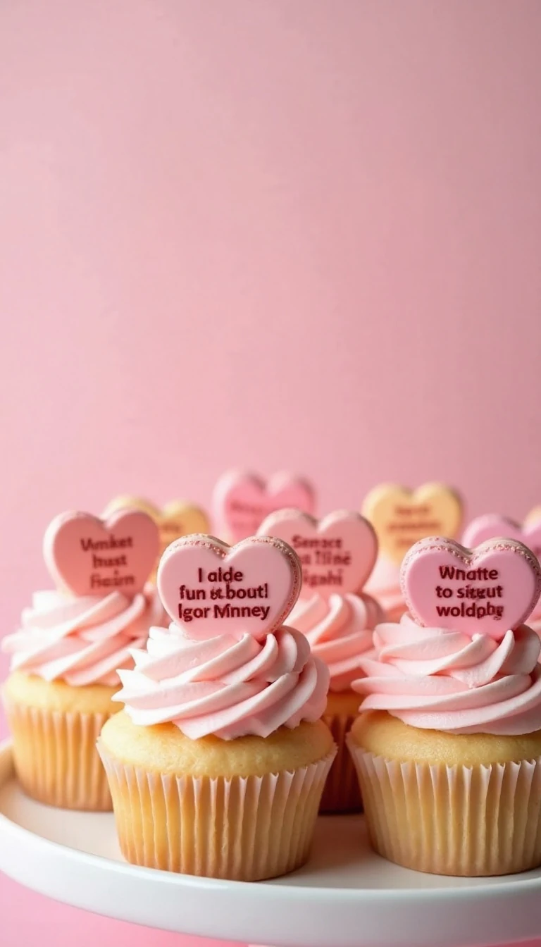 Easy Personalized Conversation Heart Cupcakes Recipe