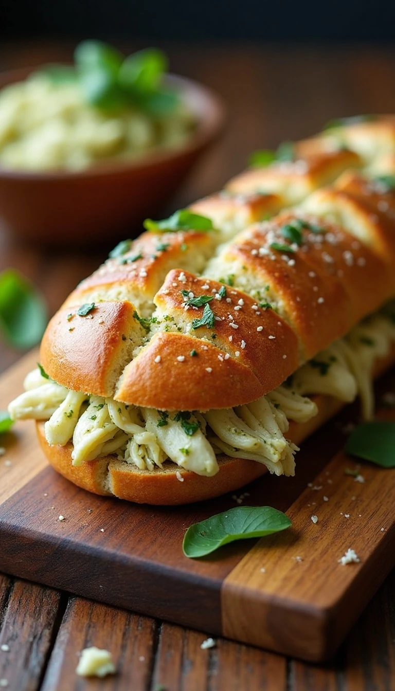 Easy Pesto Chicken Tear-and-Share Bread Recipe
