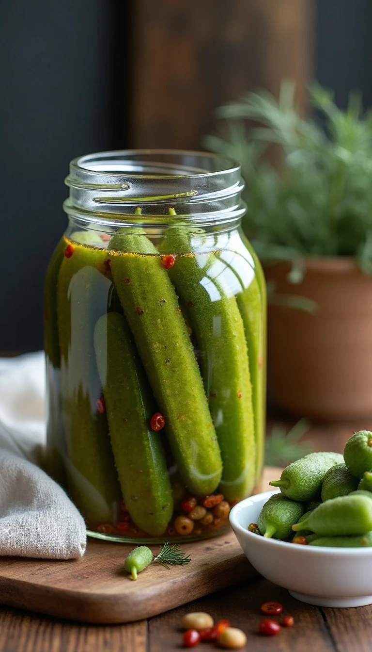 Easy Southern Pickled Okra Recipe (Quick & Crunchy)