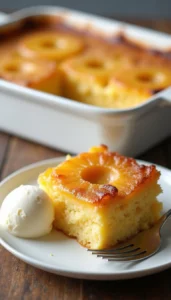 Easy 3-Ingredient Pineapple Dump Cake Recipe