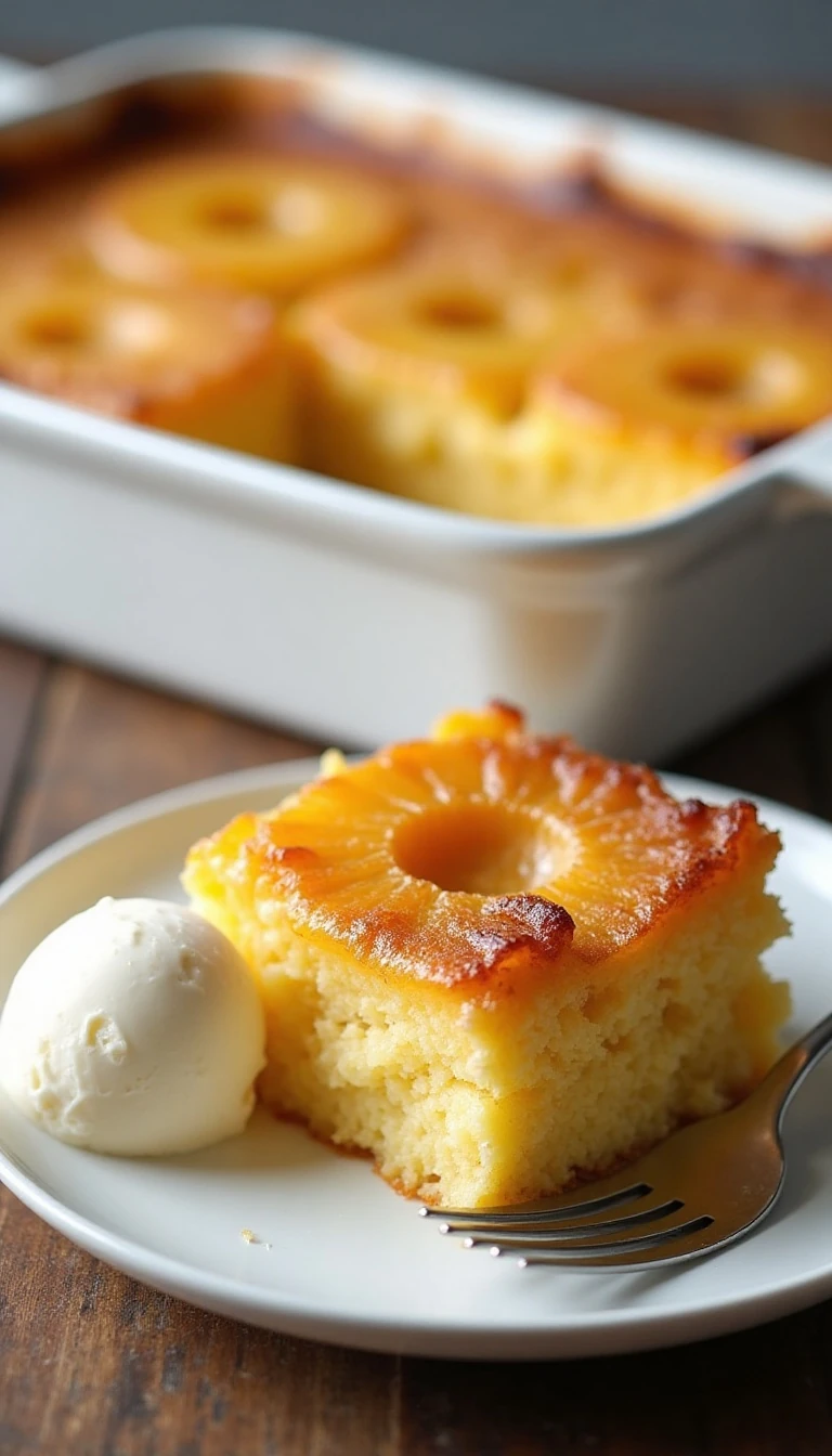 Easy 3-Ingredient Pineapple Dump Cake Recipe