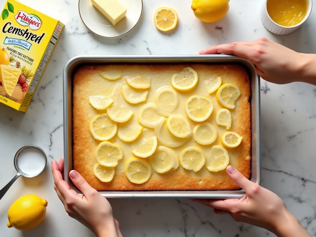 Three ingredients for pineapple lemon dessert