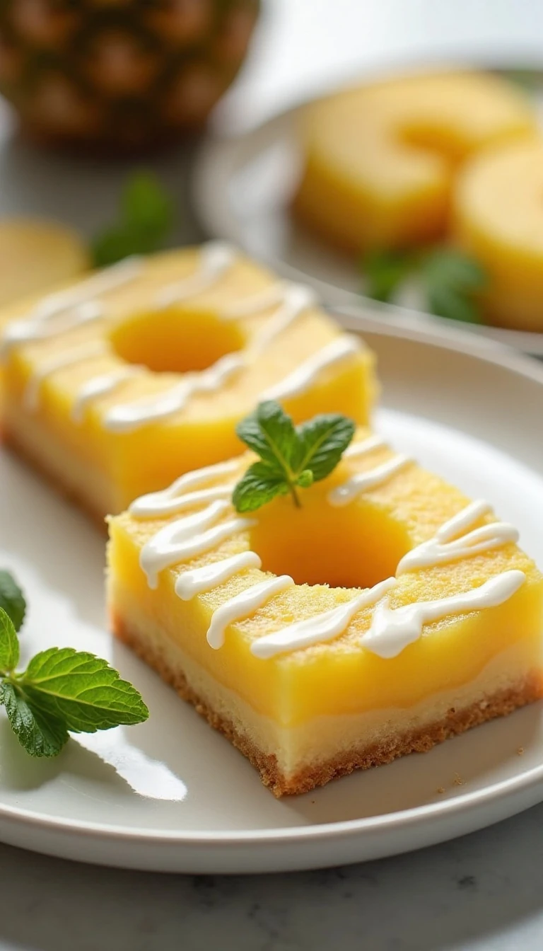 Easy Pineapple Squares Recipe with Buttery Shortbread Crust
