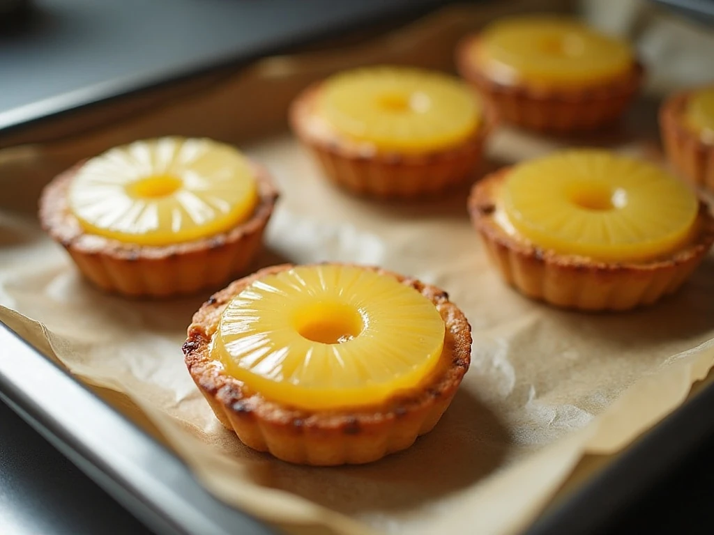 Unbaked pineapple tarts prepared with egg wash