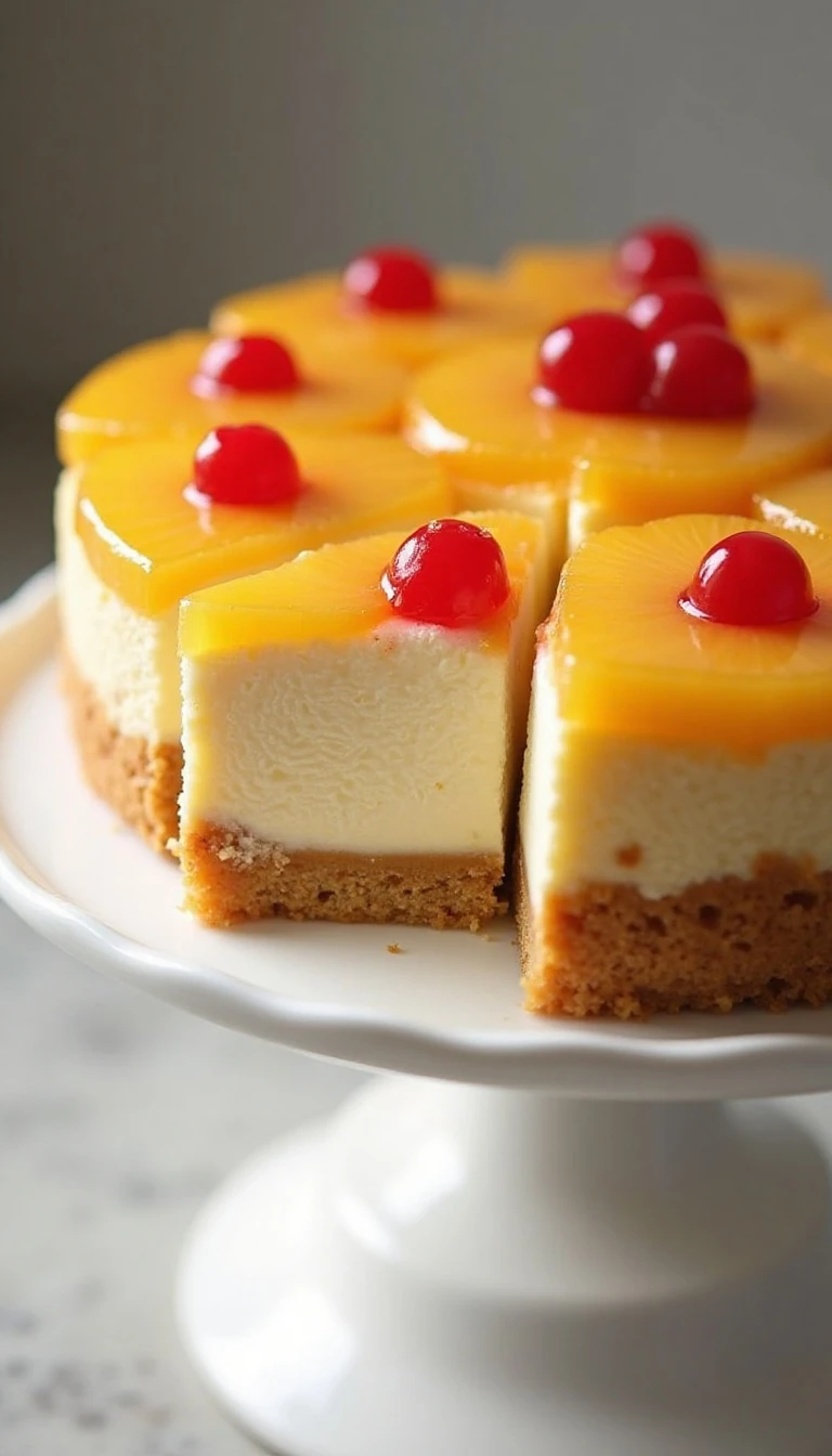 Pineapple Upside-Down Cheesecake Cake Recipe