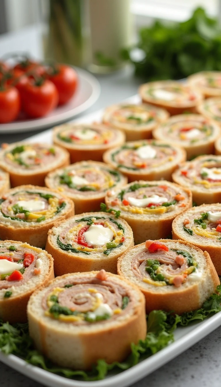 Easy Pinwheel Sandwich Appetizers for Parties
