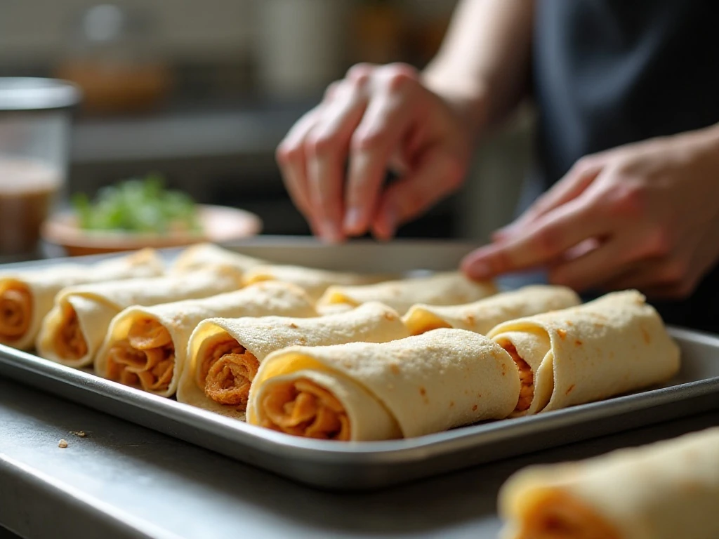 Wrapped tortilla rolls chilling before being sliced into pinwheels