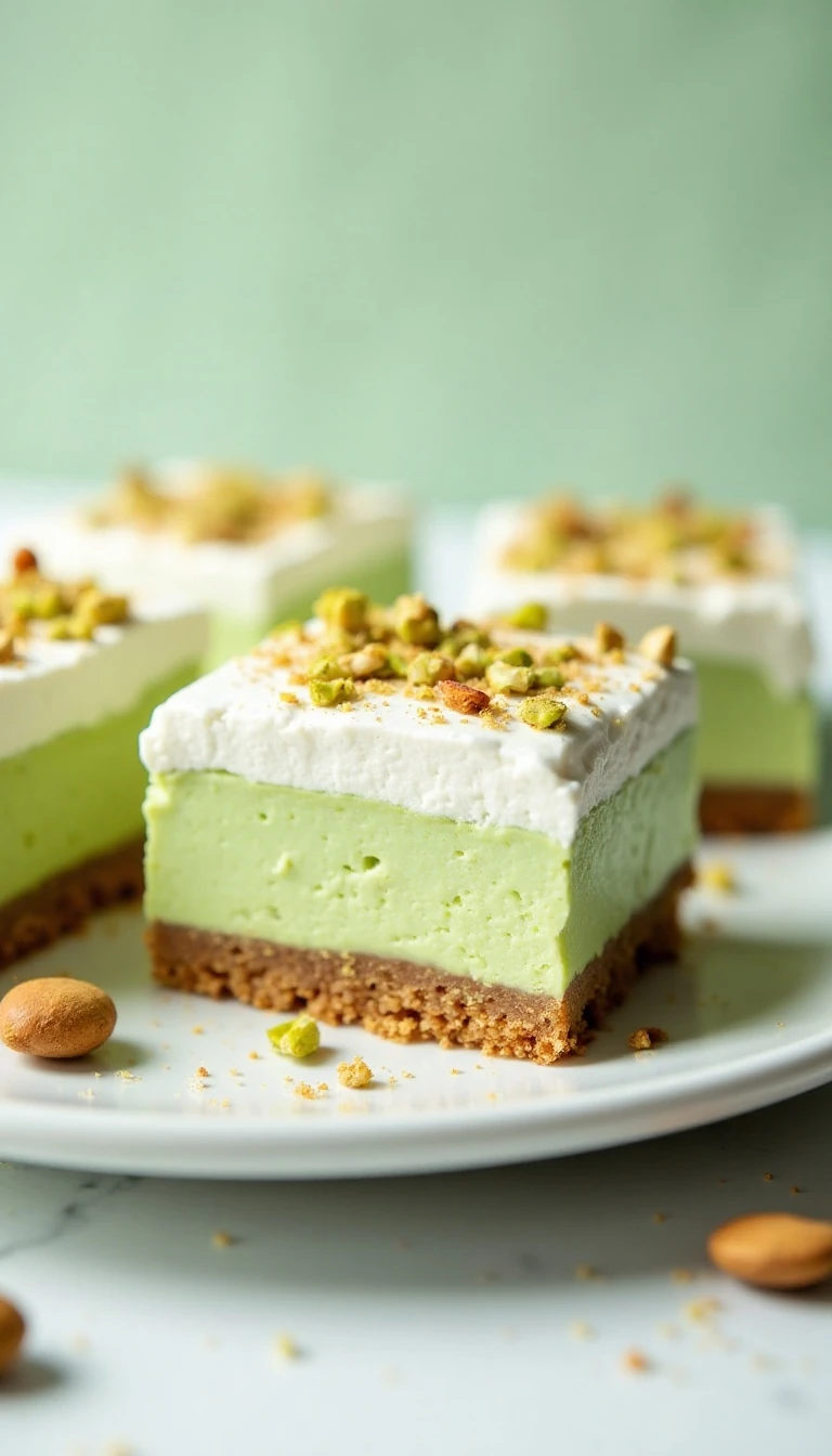 Classic Layered Pistachio Pudding Dessert