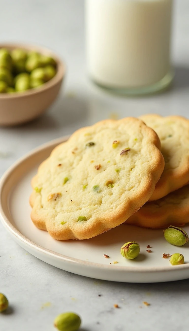 Easy Pistachio Shortbread Cookies Recipe