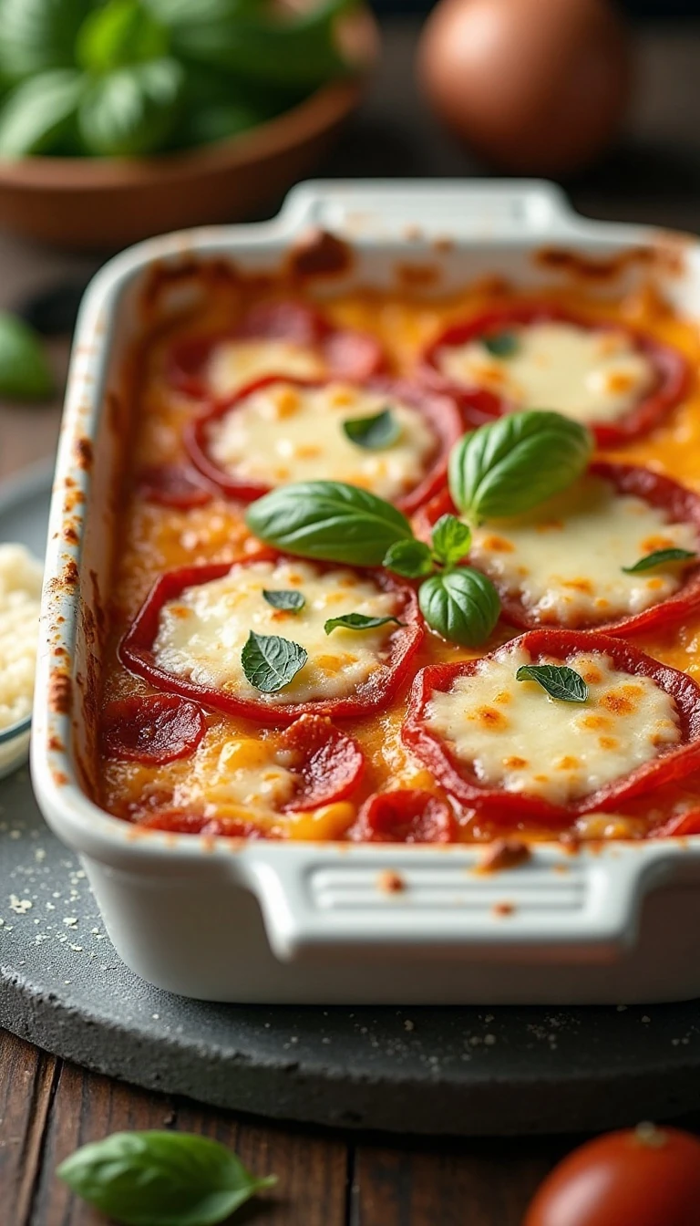 Easy Cauliflower Pizza Casserole Recipe: A Cheesy Low-Carb Dinner