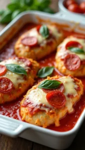 Pizza Chicken Bake: An Easy Cheesy Dinner Recipe