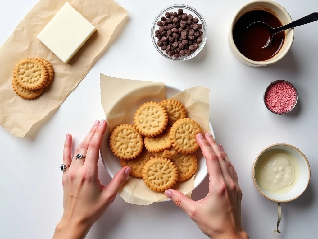 Ingredients for polar bear Nutter Butter cookies