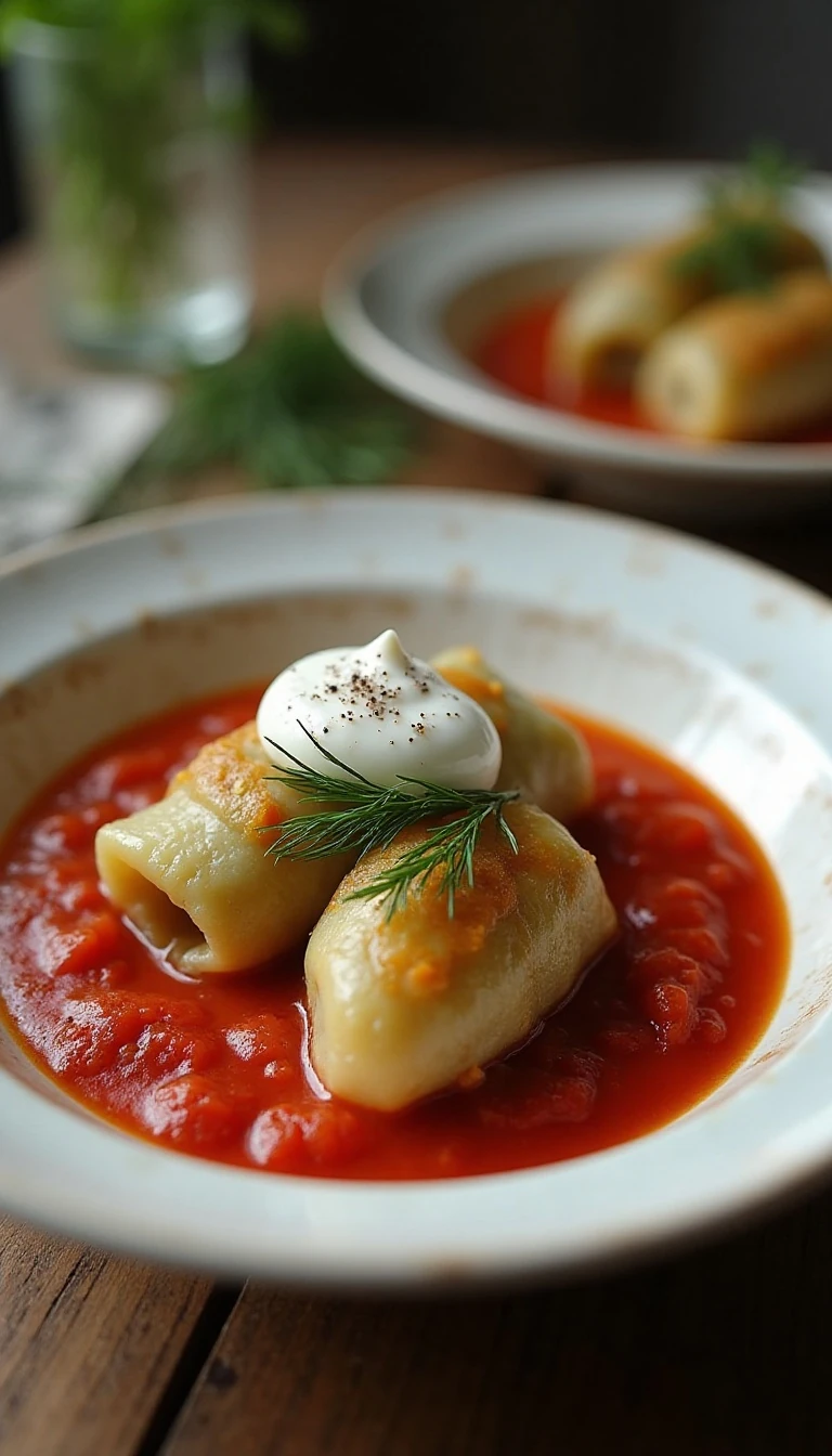 Authentic Polish Cabbage Rolls Recipe (Gołąbki) with Tomato Sauce