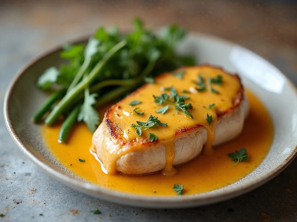 Creamy Dijon pork chop leftovers ready for reheating