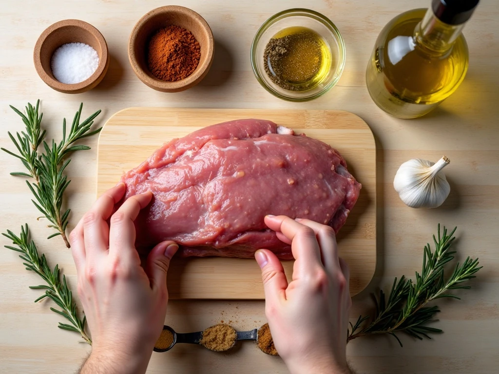 Ingredients for garlic Dijon pork tenderloin