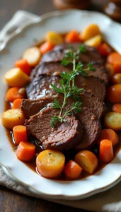 Classic Pot Roast with Carrots and Potatoes Recipe