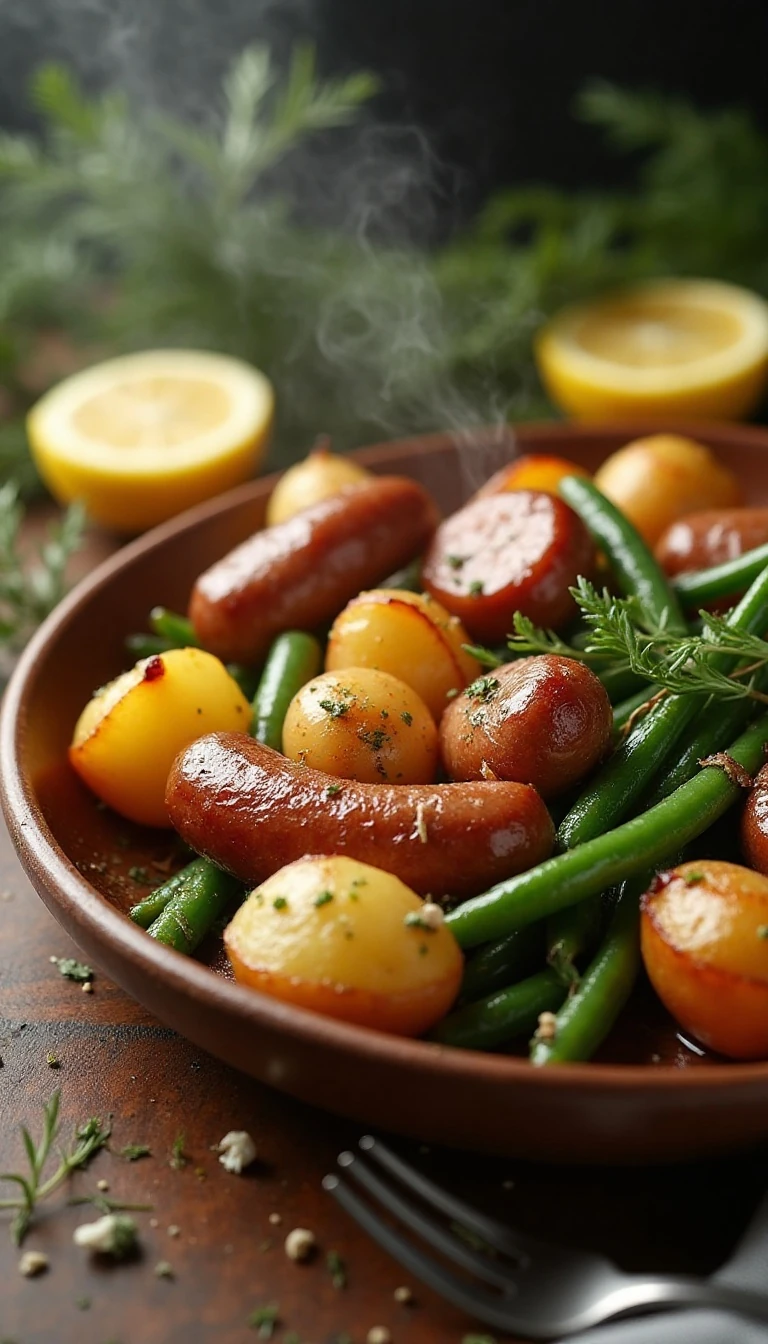 Best One-Pan Potatoes and Green Beans With Sausage