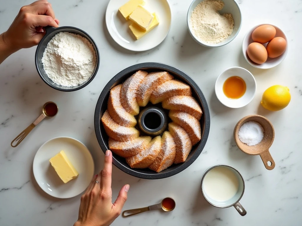 Ingredients for Southern-style moist pound cake