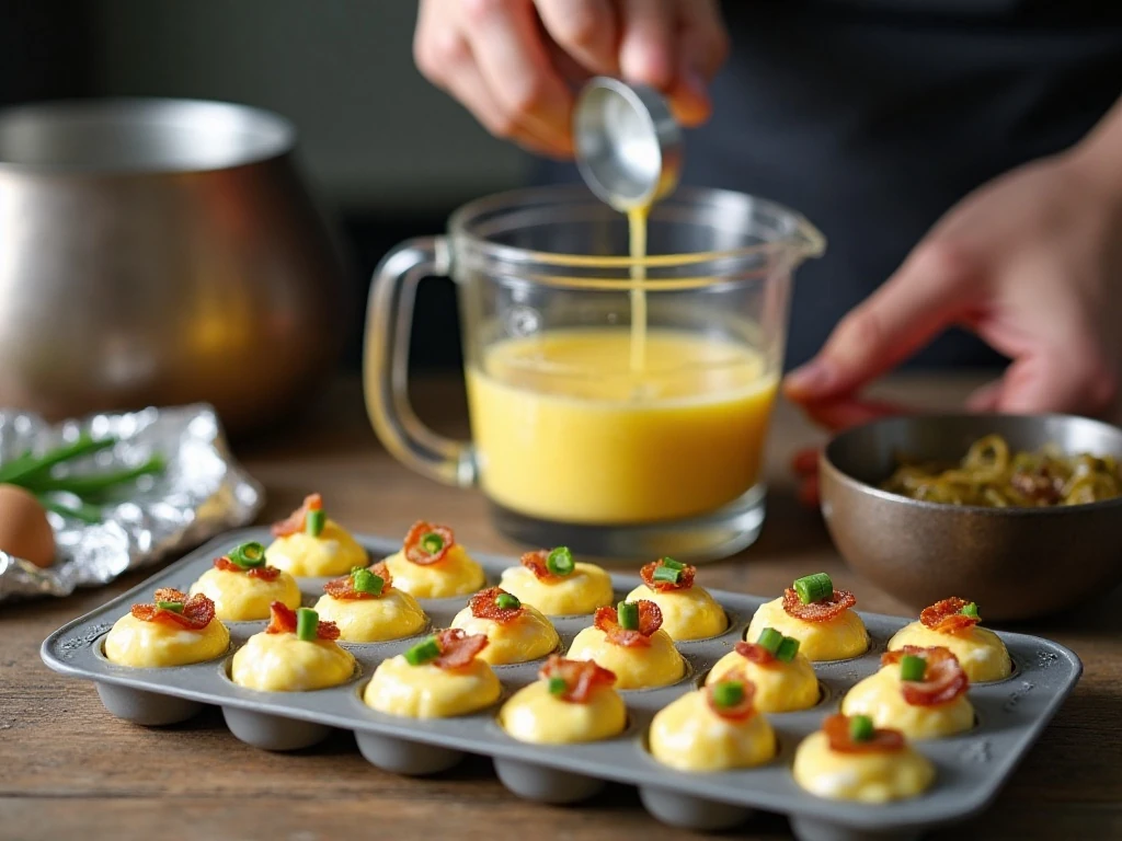 Preparing blended custard and fillings for pressure cooker egg bites