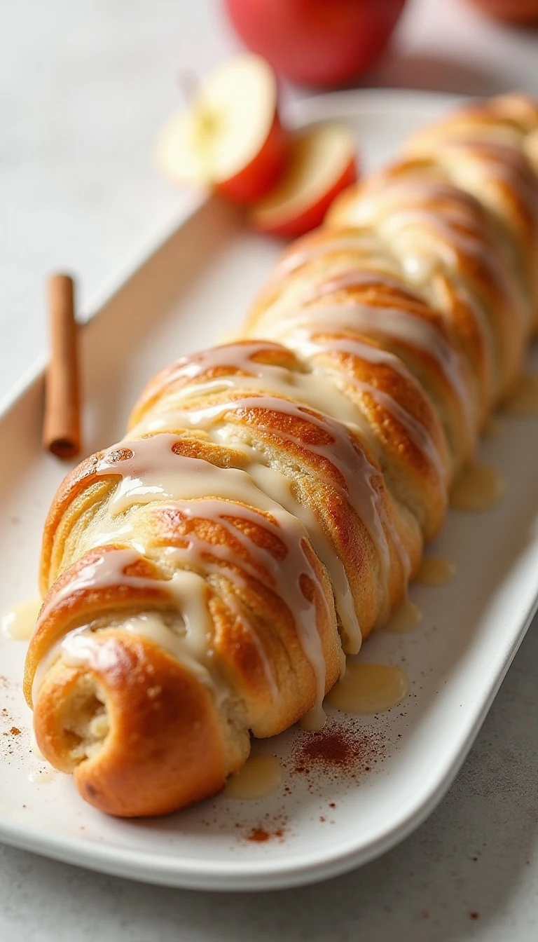 Easy Puff Pastry Apple Braid Recipe