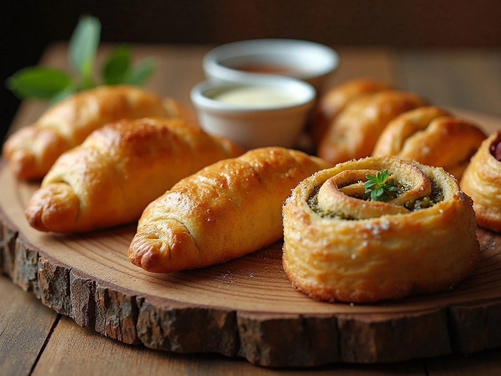 A selection of sweet and savory puff pastry bakes