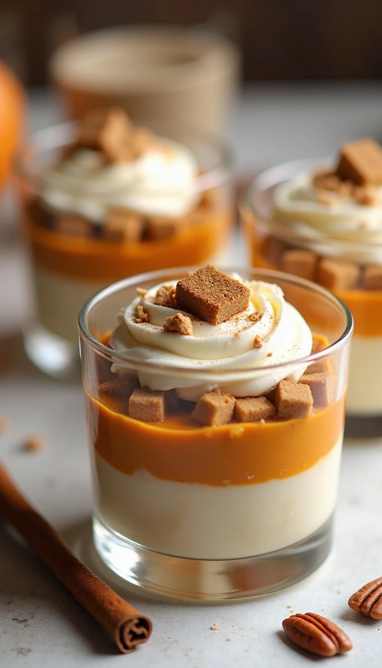Pumpkin Cheesecake Gingerbread Yogurt Parfaits Recipe
