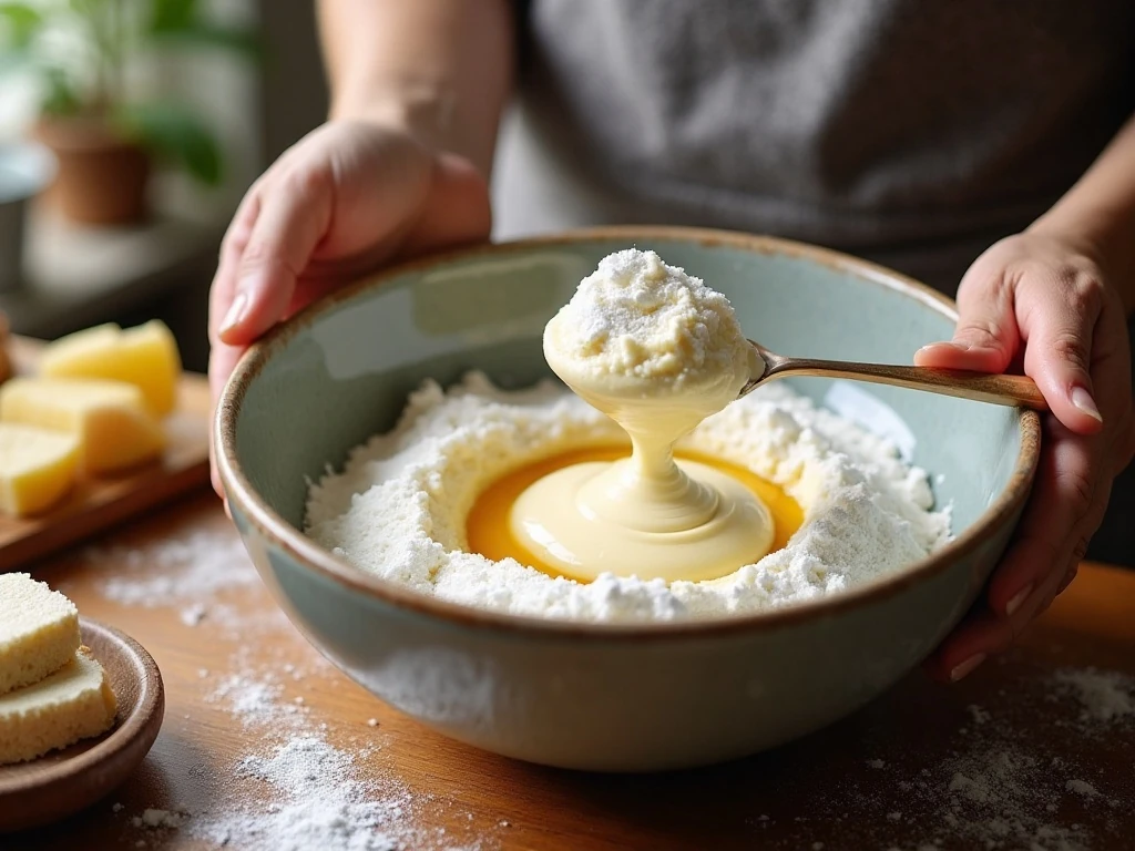 Beating softened cream cheese for pumpkin cheesecake pudding