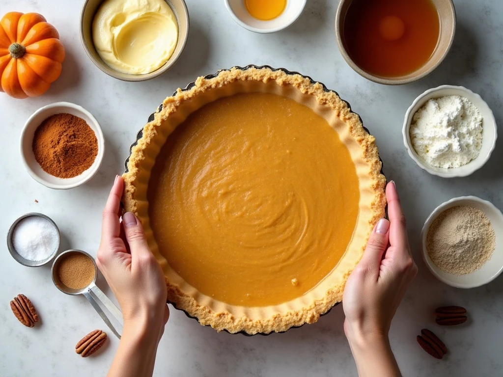 Ingredients for mini pumpkin cheesecake tarts