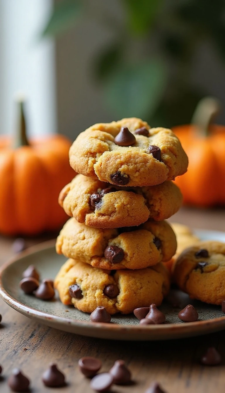Soft and Chewy Pumpkin Chocolate Chip Cookies Recipe