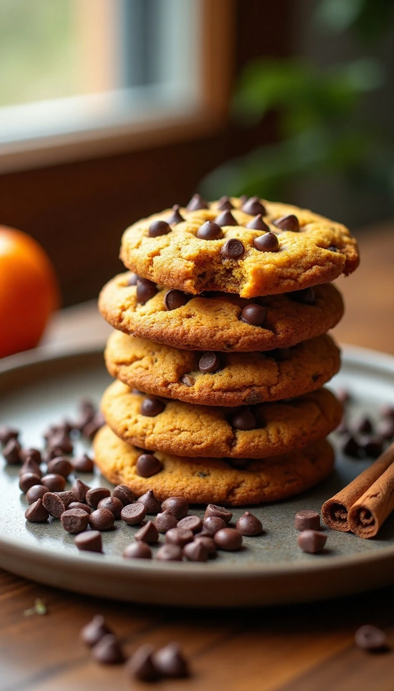 Soft and Chewy Pumpkin Chocolate Chip Cookies Recipe